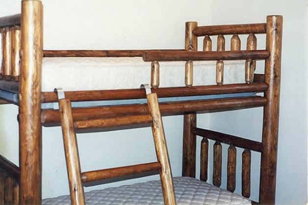 custom cedar log bed - image