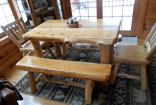 rustic dining room table  - image